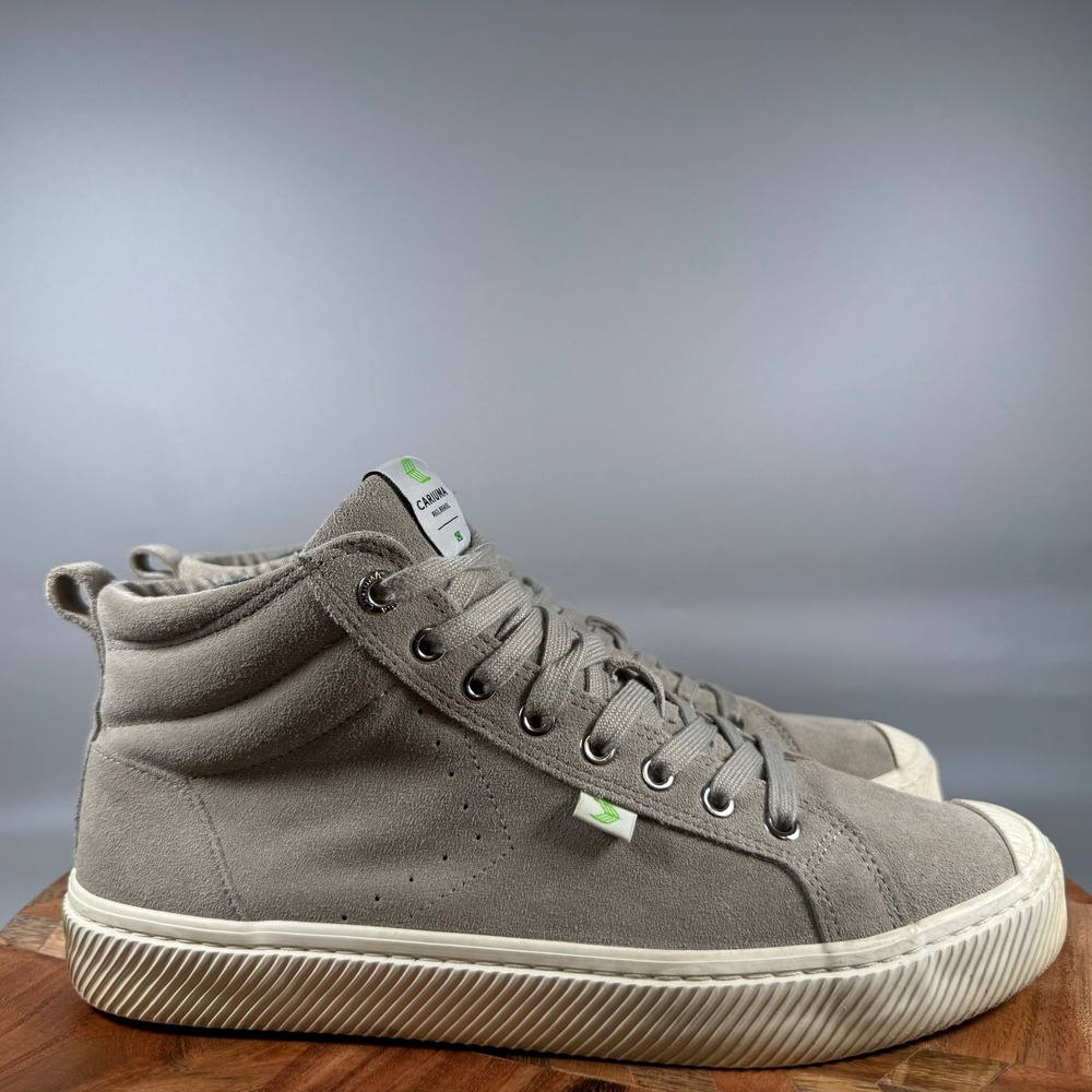 Cariuma OCA High Shadow Grey Suede Leather High Top Sneakers Mens 8.5 100402G02M